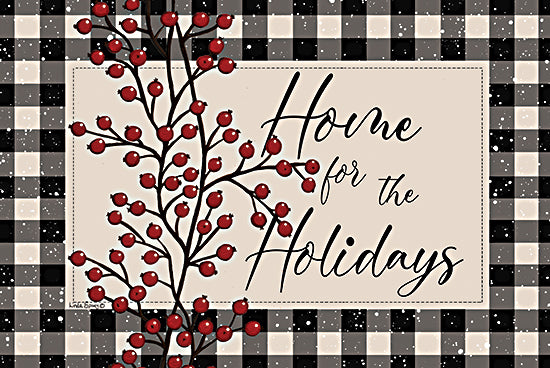 Linda Spivey LS1829 - LS1829 - Home for the Holidays with Berries - 16x12 Home for the Holidays, Berries, Black & White Gingham, Signs from Penny Lane