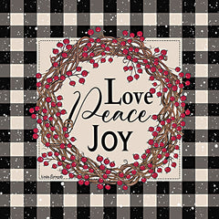 LS1830 - Love Peace Joy with Berries - 12x12