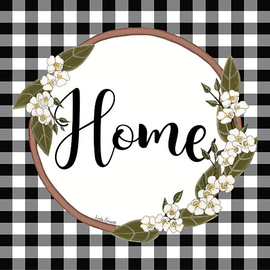 Linda Spivey LS1896 - LS1896 - Sweet Farmhouse Home - 12x12 Inspirational, Home, Typography, Signs, Textual Art, Flowers, White Flowers, Black & White Plaid, Farmhouse/Country from Penny Lane