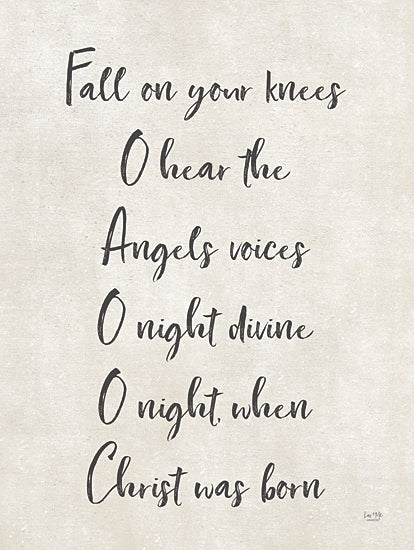 Lux + Me Designs LUX113 - LUX113 - Fall on Your Knees   - 12x16 Christmas, Holidays, Typography, Signs, Christmas Song, Oh Holy Night, Winter from Penny Lane