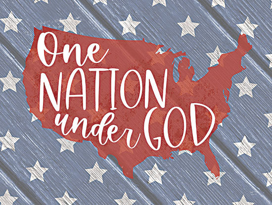 Lux + Me Designs LUX382 - LUX382 - One Nation Under God - 16x12 One Nation Under God, Patriotic, America, USA, Red, White & Blue, Stars, Signs from Penny Lane