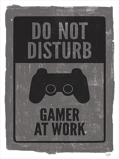 Lux + Me Designs  LUX447 - LUX447 - Gamer at Work - 12x16 Gamer at Work, Do Not Disturb, Game Controller, Gamer, Humorous, Masculine, Tween, Black & White, Signs from Penny Lane