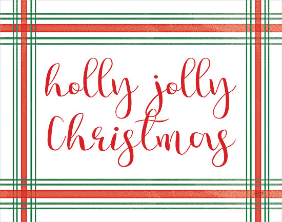 Lux + Me Designs LUX520 - LUX520 - Holly Jolly Christmas - 16x12 Holly Jolly Christmas, Christmas, Holidays, Calligraphy, Plaid, Signs, Triptych from Penny Lane