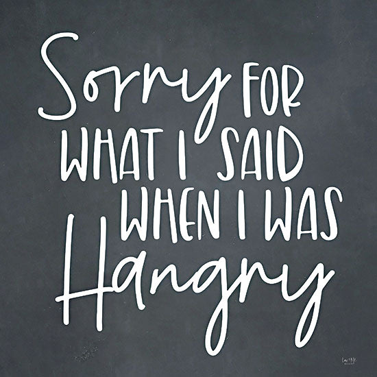 Lux + Me Designs LUX650 - LUX650 - Hangry - 12x12 Hangry, Kitchen, Humorous, Black & White, Typography, Signs from Penny Lane