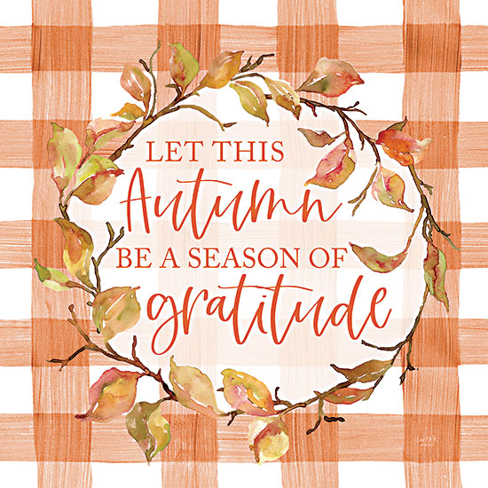 Lux + Me Designs LUX665 - LUX665 - Season of Gratitude - 12x12 Season of Gratitude, Autumn, Fall, Wreath, Leaves, Plaid, Typography, Signs from Penny Lane