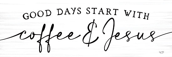Lux + Me Designs LUX694A - LUX694A - Coffee & Jesus    - 36x12 Good Days Start with Coffee & Jesus, Motivational, Kitchen, Typography, Signs from Penny Lane