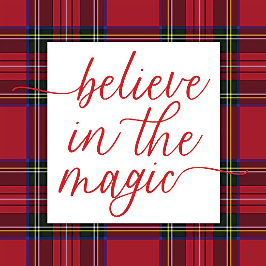 Lux + Me Designs LUX757 - LUX757 - Believe in the Magic    - 12x12 Christmas, Holidays, Typography, Signs, Plaid, Believe in the Magic, Patterns, Winter from Penny Lane
