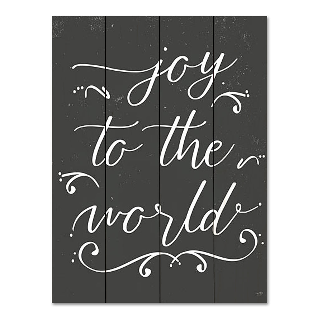 Lux + Me Designs LUX760PAL - LUX760PAL - Joy to the World    - 12x16 Christmas, Holidays, Typography, Signs, Joy to the World, Christmas Music, Black& White, Winter from Penny Lane