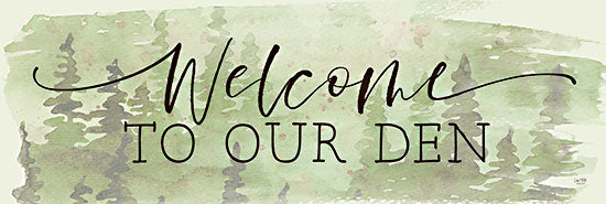 Lux + Me Designs LUX792A - LUX792A - Welcome to Our Den - 36x12 Lodge, Inspirational, Welcome, Welcome to Our Den, Typography, Signs, Textual Art, Trees, Landscape, Abstract, from Penny Lane
