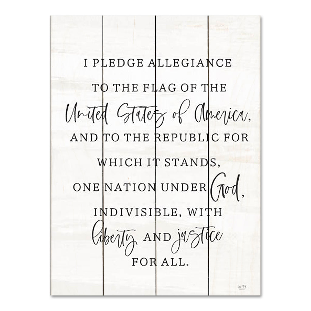 Lux + Me Designs LUX833PAL - LUX833PAL - I Pledge Allegiance - 12x16 Patriotic, I Pledge the Allegiance, Typography, Signs, Textual Art, Black & White from Penny Lane