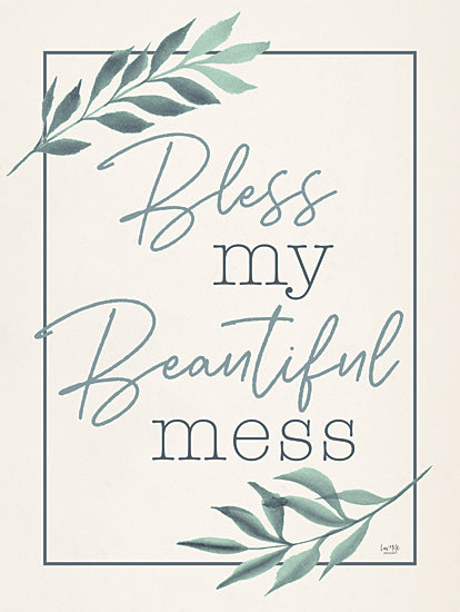 Lux + Me Designs LUX886 - LUX886 - Bless My Beautiful Mess - 12x16 Humor, Bless My Beautiful Mess, Typography, Signs, Textual Art, Greenery from Penny Lane