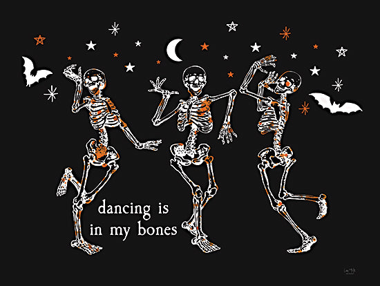 Lux + Me Designs LUX940 - LUX940 - Dancing is in My Bones - 16x12 Halloween, Dancing is in My Bones, Typography, Signs, Textual Art, Skeletons, Stars from Penny Lane