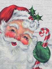 LUX990 - Vintage Santa with Candy Cane - 12x16