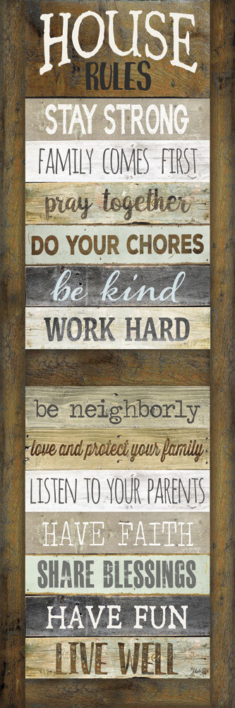 Marla Rae MA2297 - MA2297 - House Rules - 12x36 House Rules, Rules, Home, Family, Wood Planks, Motivational from Penny Lane