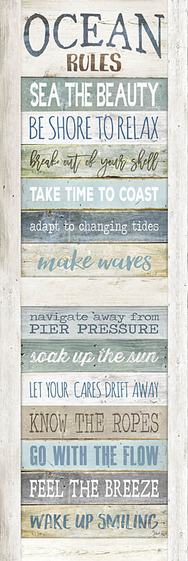 Marla Rae MA2548C - MA2548C - Ocean Rules - 12x36 Ocean Rules, Rules, Coastal, Iconography, Wood Planks from Penny Lane