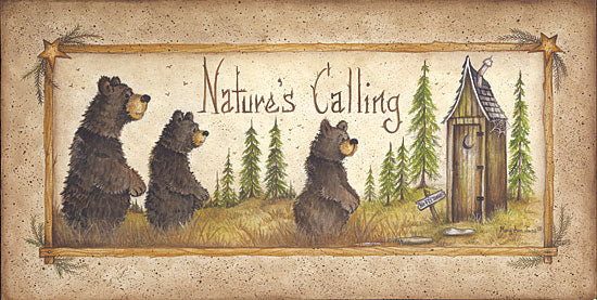 Mary Ann June MARY291 - Nature's Calling - Bears, Outhouse, Trees from Penny Lane Publishing