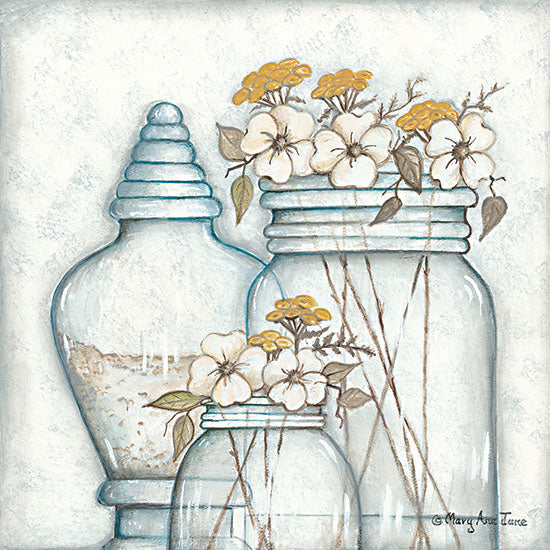 Mary Ann June MARY544 - MARY544 - Pretty Natural - 12x12 Flowers, Still Life, Glass Jars, Primitive from Penny Lane
