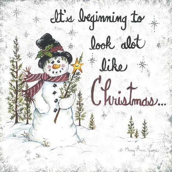 Mary Ann June MARY590 - MARY590 - Beginning to Look Like Christmas - 12x12 Christmas, Holidays, It's Beginning to Look a lot Like Christmas, Typography, Signs, Textual Art, Snowman, Christmas Music, Winter from Penny Lane