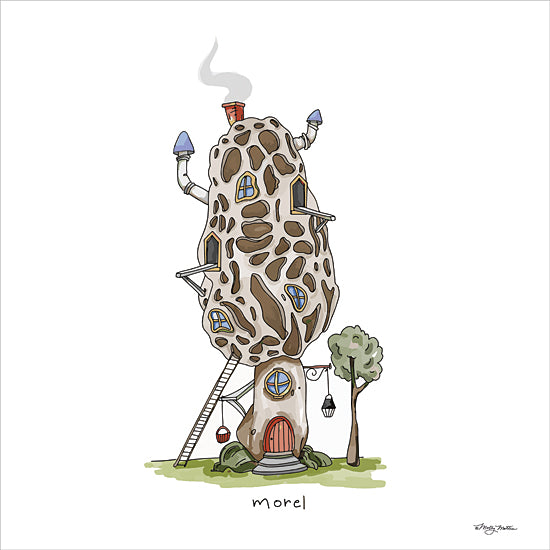          Molly Mattin MAT110 - MAT110 - Morel Mushroom House - 12x12 Whimsical, Mushroom House, Morel Mushroom House, Signs, Little House from Penny Lane