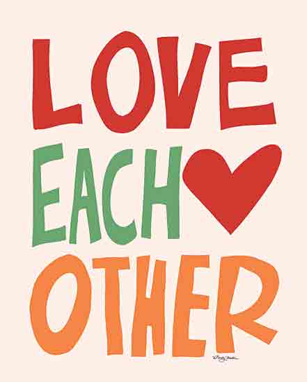          Molly Mattin MAT165 - MAT165 - Love Each Other - 12x16 Inspirational, Love Each Other, Typography, Signs, Textual Art, Heart from Penny Lane