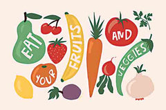 MAT166 - Eat Your Fruit & Veggies - 18x12