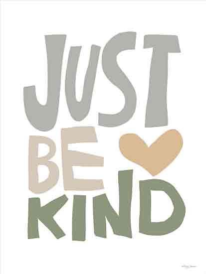 Molly Mattin MAT172 - MAT172 - Just Be Kind    - 12x16 Inspirational, Just Be Kind, Typography, Signs, Textual Art, Heart from Penny Lane