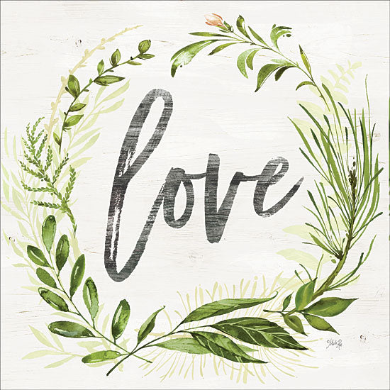 Marla Rae MAZ5487 - MAZ5487 - Love Greenery Wreath  - 12x12 Signs, Typography, Wreath, Love from Penny Lane
