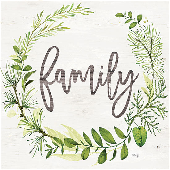 Marla Rae MAZ5488 - MAZ5488 - Family Greenery Wreath  - 12x12 Signs, Typography, Wreath, Family from Penny Lane