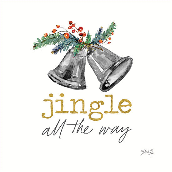 Marla Rae MAZ5523 - MAZ5523 - Jingle All the Way    - 12x12 Holidays, Bells, Jingle All the Way, Holly, Berries from Penny Lane