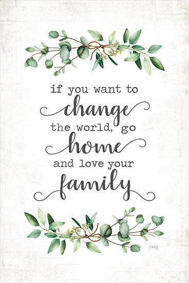 Marla Rae MAZ5587 - MAZ5587 - Love Your Family    - 12x16 Change the World, Love Your Family, Eucalyptus, Greenery, Calligraphy, Signs from Penny Lane