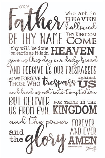 Marla Rae MAZ5597 - MAZ5597 - Our Father - 12x18 Our Father, Prayer, Religious, Typography, Signs from Penny Lane