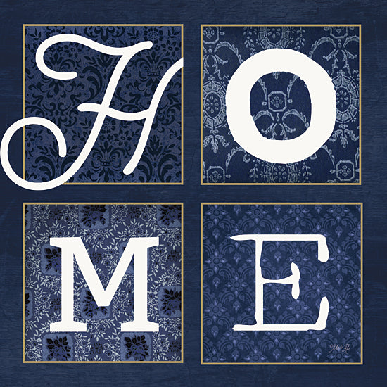 Marla Rae MAZ5607 - MAZ5607 - HOME Squared - 12x12 Home, Blue & White, Designs, Block Letters, Signs from Penny Lane