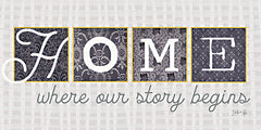 MAZ5612 - Home Where Our Story Begins in Gray - 18x9