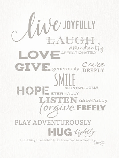 Marla Rae MAZ5617 - MAZ5617 - Live Joyfully   - 12x16 Live Joyfully, Live, Laugh, Love, Motivational, Signs from Penny Lane