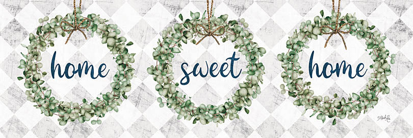 Marla Rae MAZ5688A - MAZ5688A - Home Sweet Home Eucalyptus Wreaths   - 36x12 Home Sweet Home, Eucalyptus Wreaths, Wreaths, Home, Family, Signs from Penny Lane