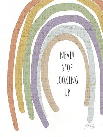 Marla Rae MAZ5731 - MAZ5731 - Never Stop Looking Up - 12x16 Never Stop Looking Up, Motivational, Rainbow,  Tween, Empowering, Uplifting Words, Signs from Penny Lane