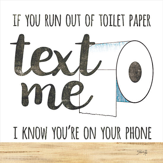 Marla Rae MAZ5744 - MAZ5744 - Text Me   - 12x12 Bath, Humorous, Text Me, Signs, Toilet Paper from Penny Lane