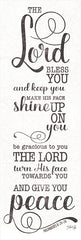 MAZ5761A - May the Lord Bless You (white) - 12x36