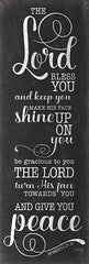 MAZ5762A - May the Lord Bless You (black) - 12x36