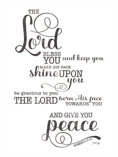 Marla Rae MAZ5764 - MAZ5764 - May the Lord Bless You - 12x16 May the Lord Bless You, Give You Peace, Calligraphy, Bible Verse, Numbers, Religion, Signs from Penny Lane
