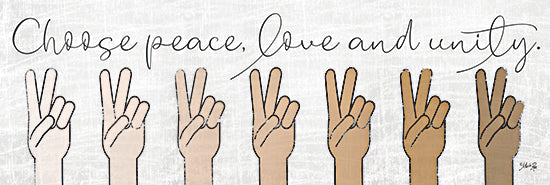 Marla Rae MAZ5778A - MAZ5778A - Choose Peace, Love and Unity - 36x12 Choose Peace, Love and Unity, Hands, Race, Peace Sign, Unity, Signs, Tween from Penny Lane