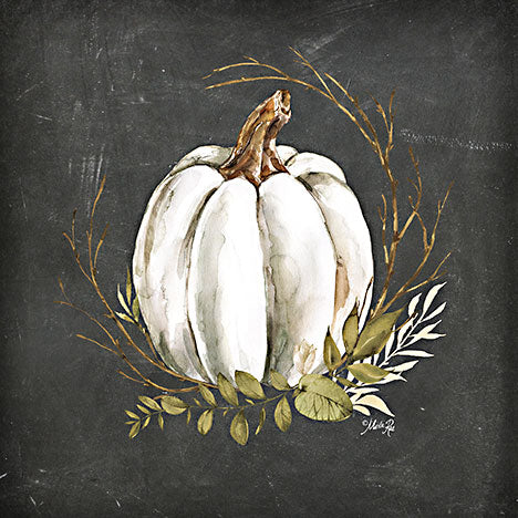 Marla Rae MAZ5780 - MAZ5780 - White Pumpkin - 12x12 Pumpkin, White Pumpkin, Autumn, Harvest, Greenery, Thanksgiving from Penny Lane