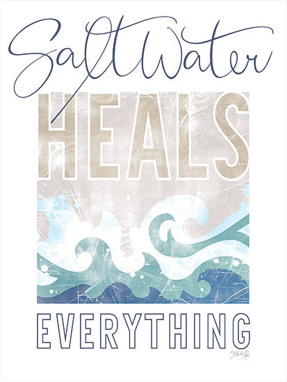 Marla Rae MAZ5789 - MAZ5789 - Saltwater Heals Everything - 12x16 Saltwater Heals Everything, Coastal, Waves, Signs from Penny Lane