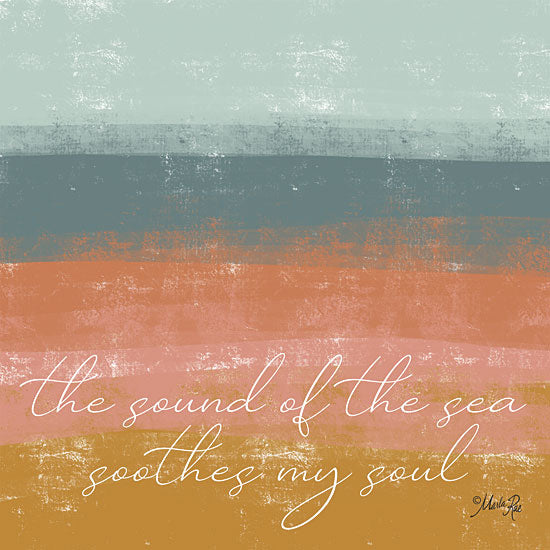 Marla Rae MAZ5849 - MAZ5849 - Sound of the Sea - 12x12 Sound of the Sea, Coastal, Calligraphy, Rustic, Signs from Penny Lane