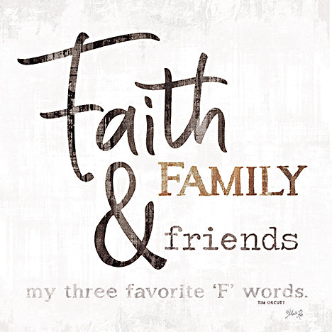 Marla Rae MAZ5857 - MAZ5857 - Three Favorite 'F' words - 12x12 Faith, Family, Friends, Humorous, Typography, Signs from Penny Lane