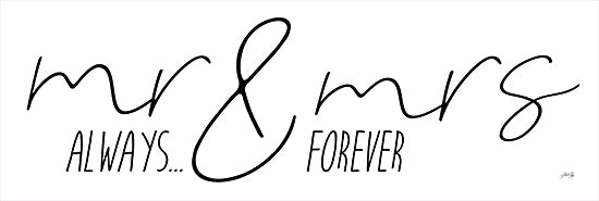 Marla Rae MAZ5871A - MAZ5871A - Mr. & Mrs. Always & Forever - 36x12 Wedding, Mr. & Mrs. Always & Forever, Typography, Signs, Textual Art, Black & White from Penny Lane