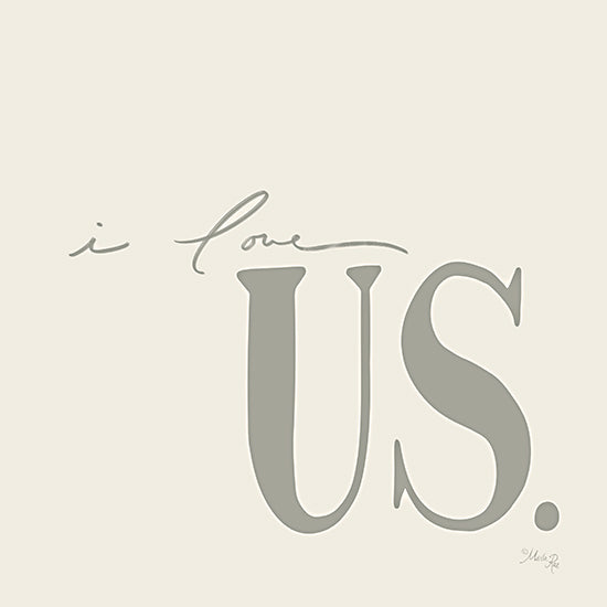 Marla Rae MAZ5875 - MAZ5875 - I Love Us - 12x12 Wedding, I Love Us, Typography, Signs, Textual Art, Couples, Gray from Penny Lane