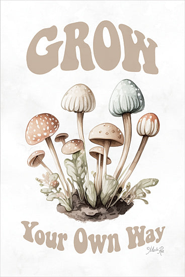 Marla Rae MAZ5916 - MAZ5916 - Grow Your Own Way - 12x18 Whimsical, Mushrooms, Nature, Grow Your Own Way, Typography, Signs, Textual Art, Song from Penny Lane