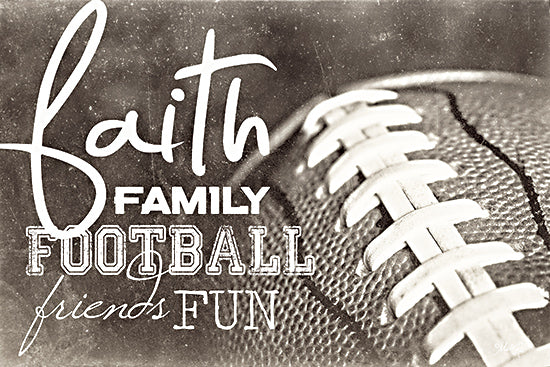 Marla Rae MAZ5956 - MAZ5956 - The Five F's - 18x12 Sports, Football, Photography, Faith, Family, Football, Friends, Fun, Typography, Signs, Textual Art, Masculine, Sepia, Fall from Penny Lane