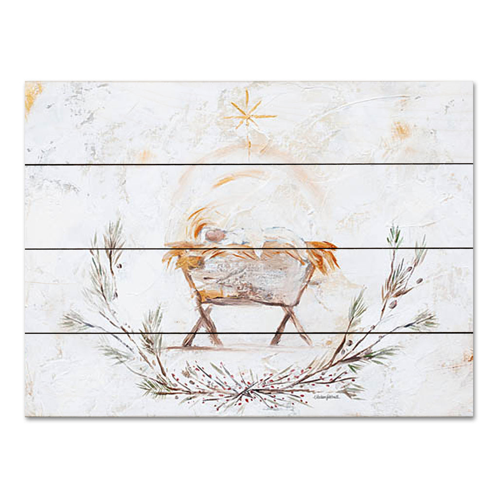 Mackenzie Kissell MKA107PAL - MKA107PAL - Away in a Manger - 16x12 Christmas, Holidays, Nativity, Baby Jesus, Religious, Star, Abstract, Winter from Penny Lane
